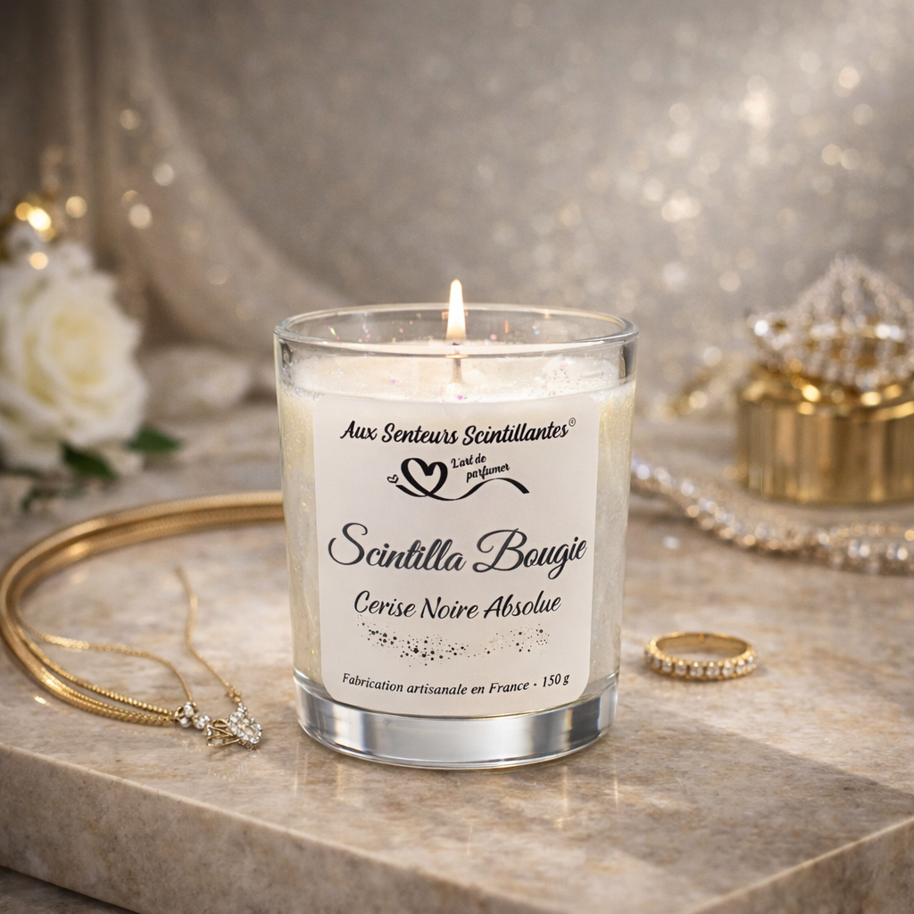 Scintilla Bougie Prestige – Cerise Noire Absolue | Bougie artisanale