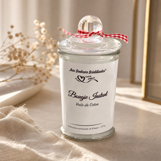 Bougie Instant – Bougie parfumée artisanale | 115 g | 25 h minimum ✨