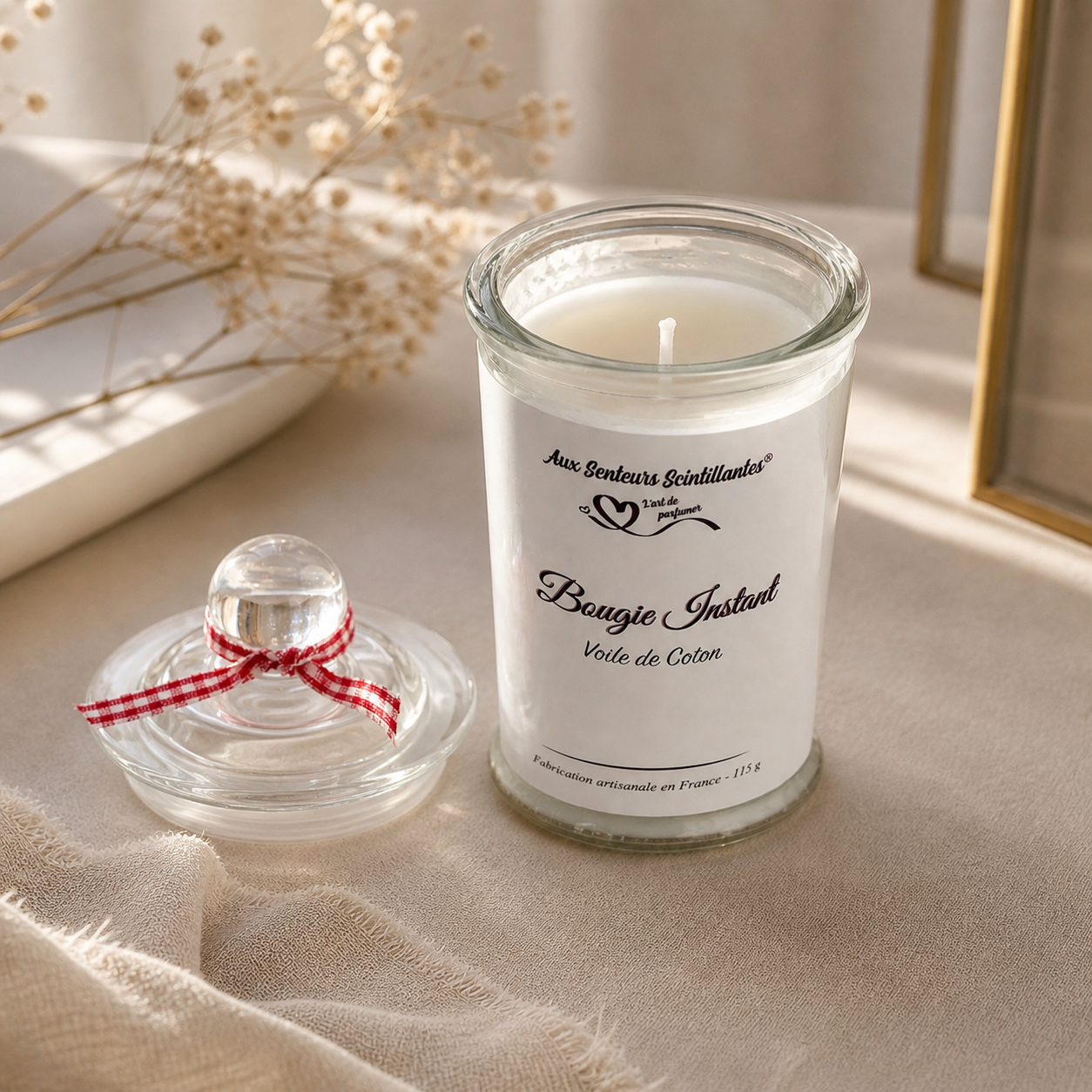 Bougie Instant – Bougie parfumée artisanale | 115 g | 25 h minimum ✨