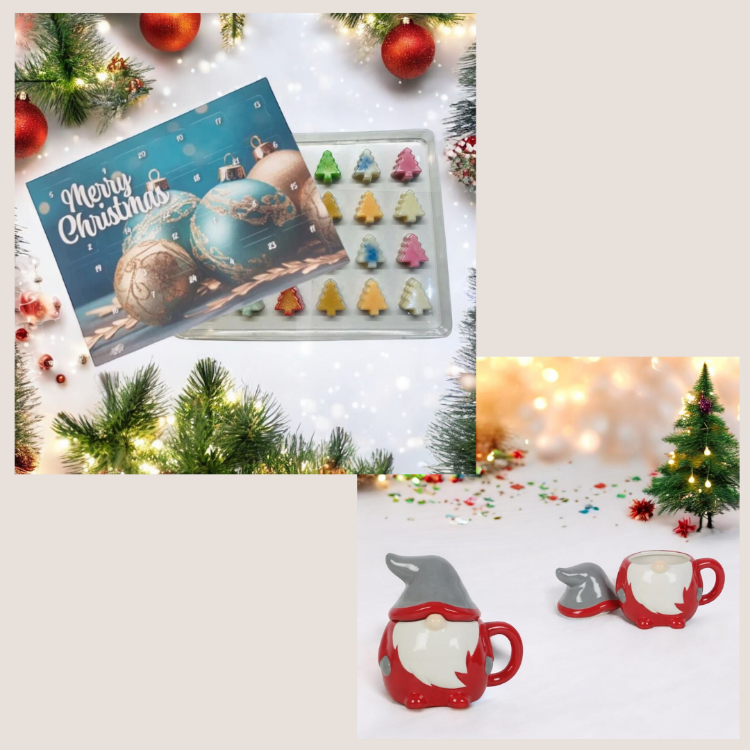 Coffret calendrier de l'avent avec son bruleur de Noël