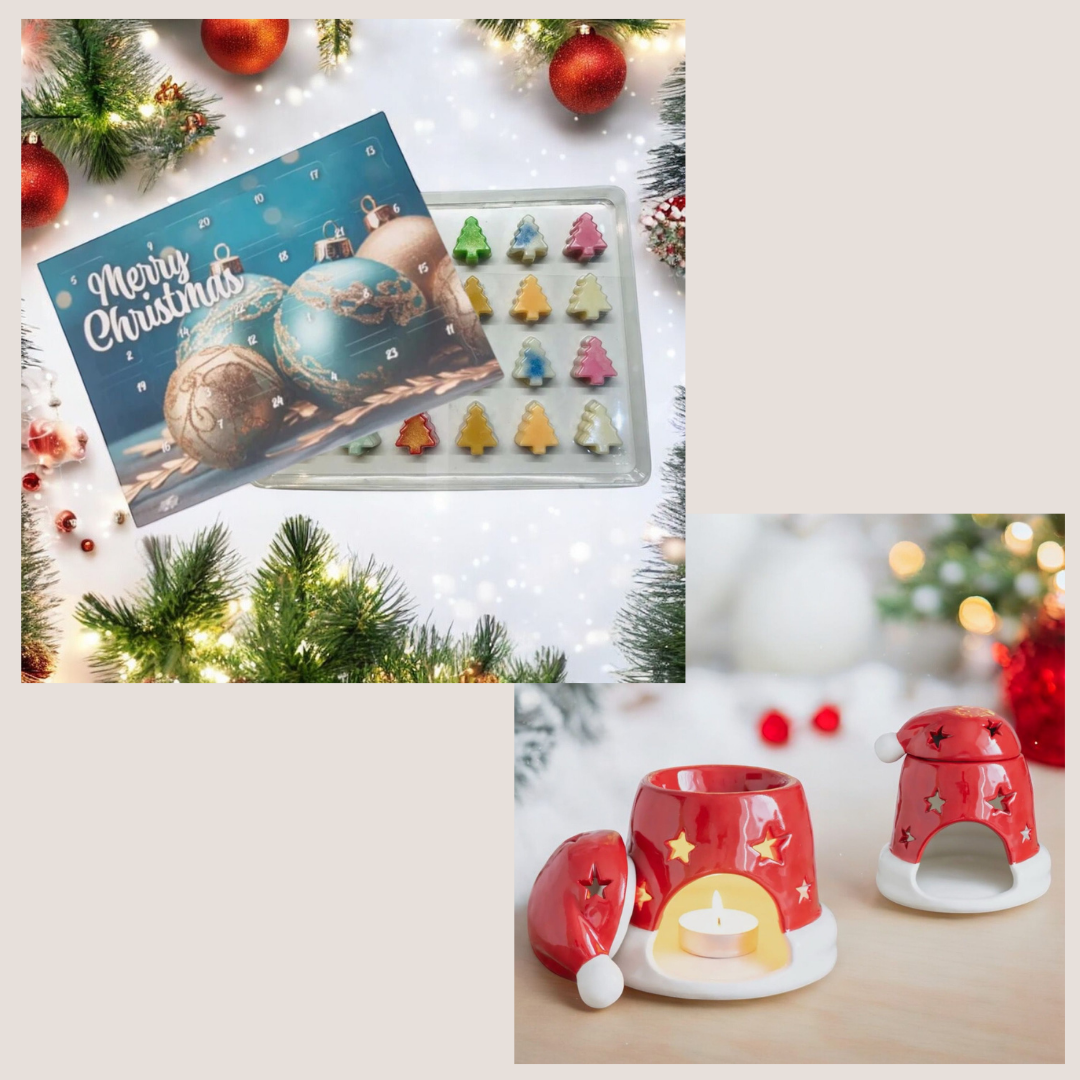 Coffret calendrier de l'avent avec son bruleur de Noël