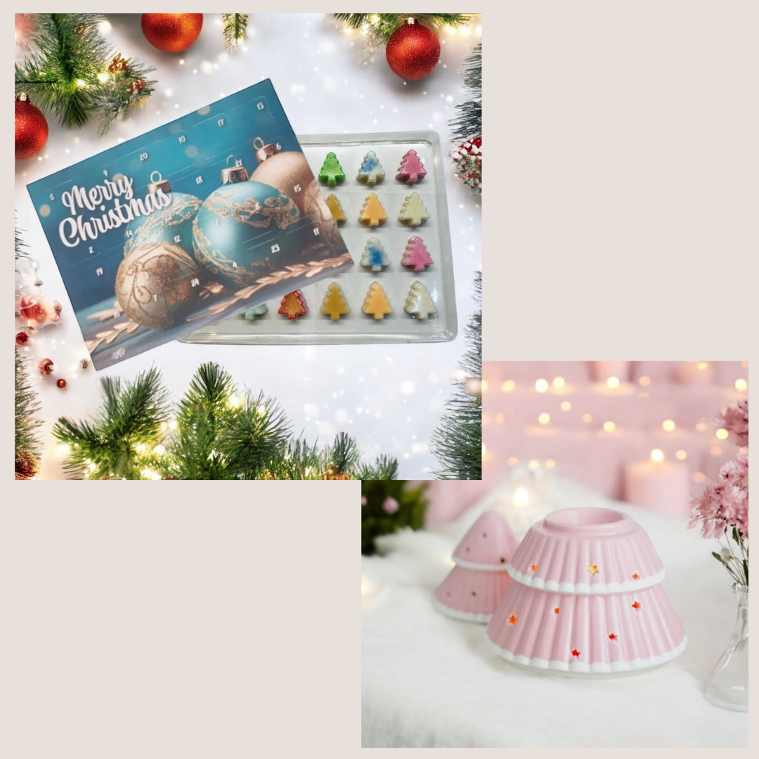 Coffret calendrier de l'avent avec son bruleur de Noël