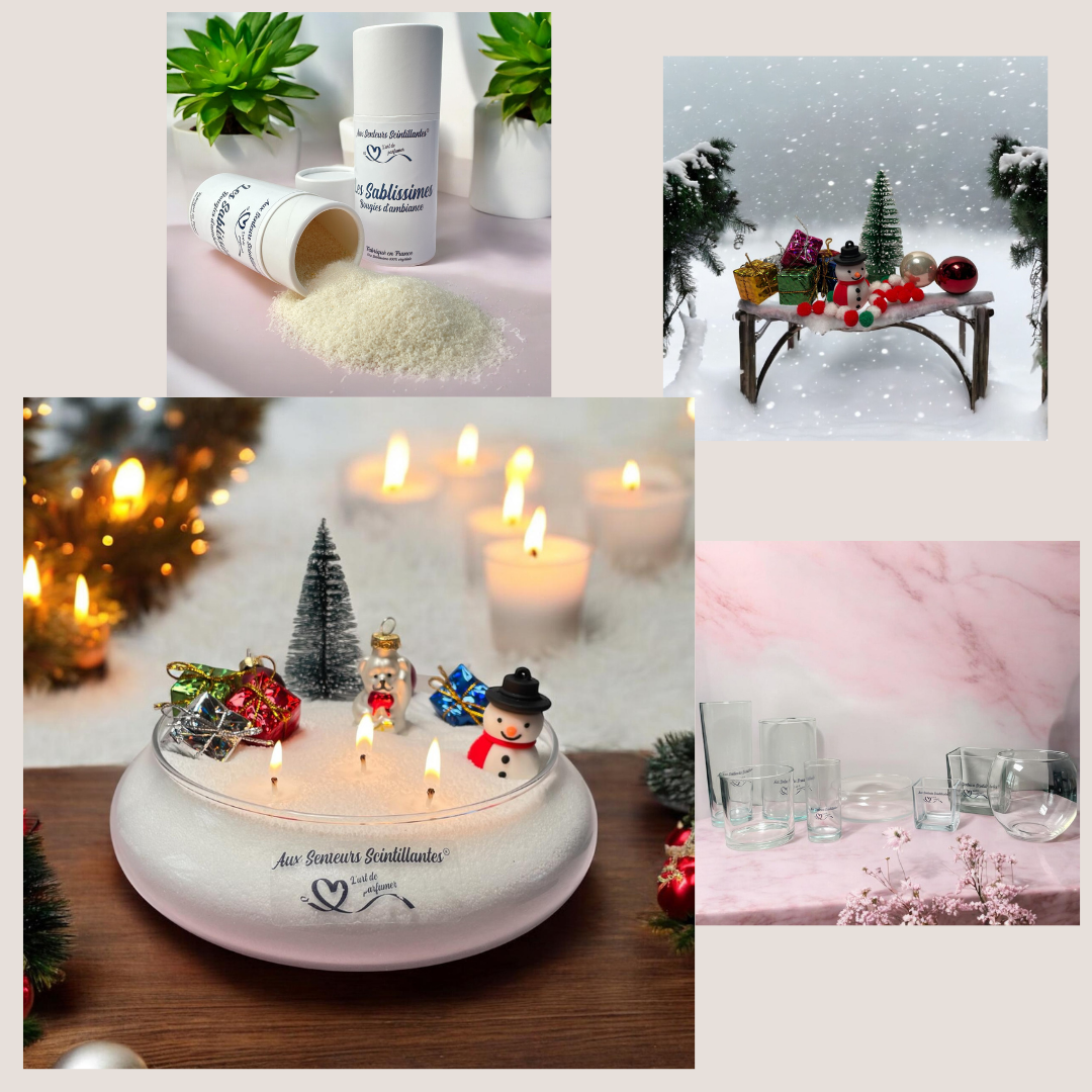 Coffret Sablissime BOUGIE DIY avec décoration de noël