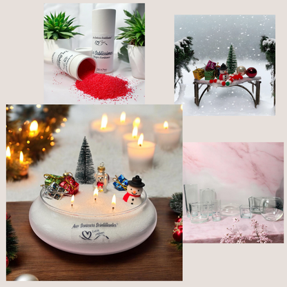 Coffret Sablissime BOUGIE DIY avec décoration de noël