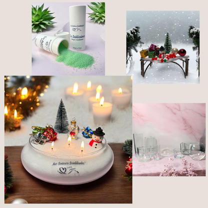 Coffret Sablissime BOUGIE DIY avec décoration de noël