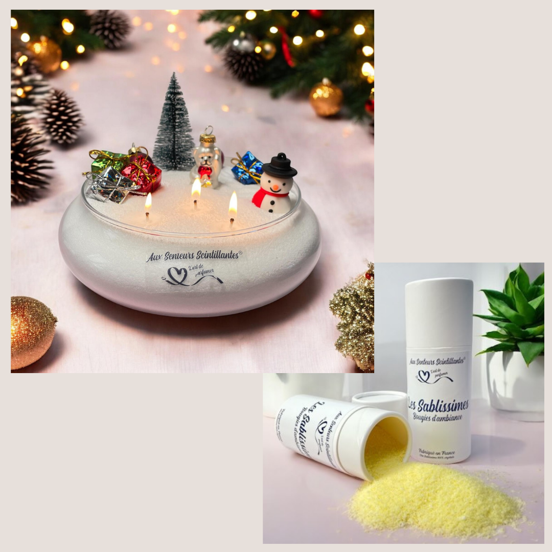 Coffret Sablissime BOUGIE DIY avec décoration de noël