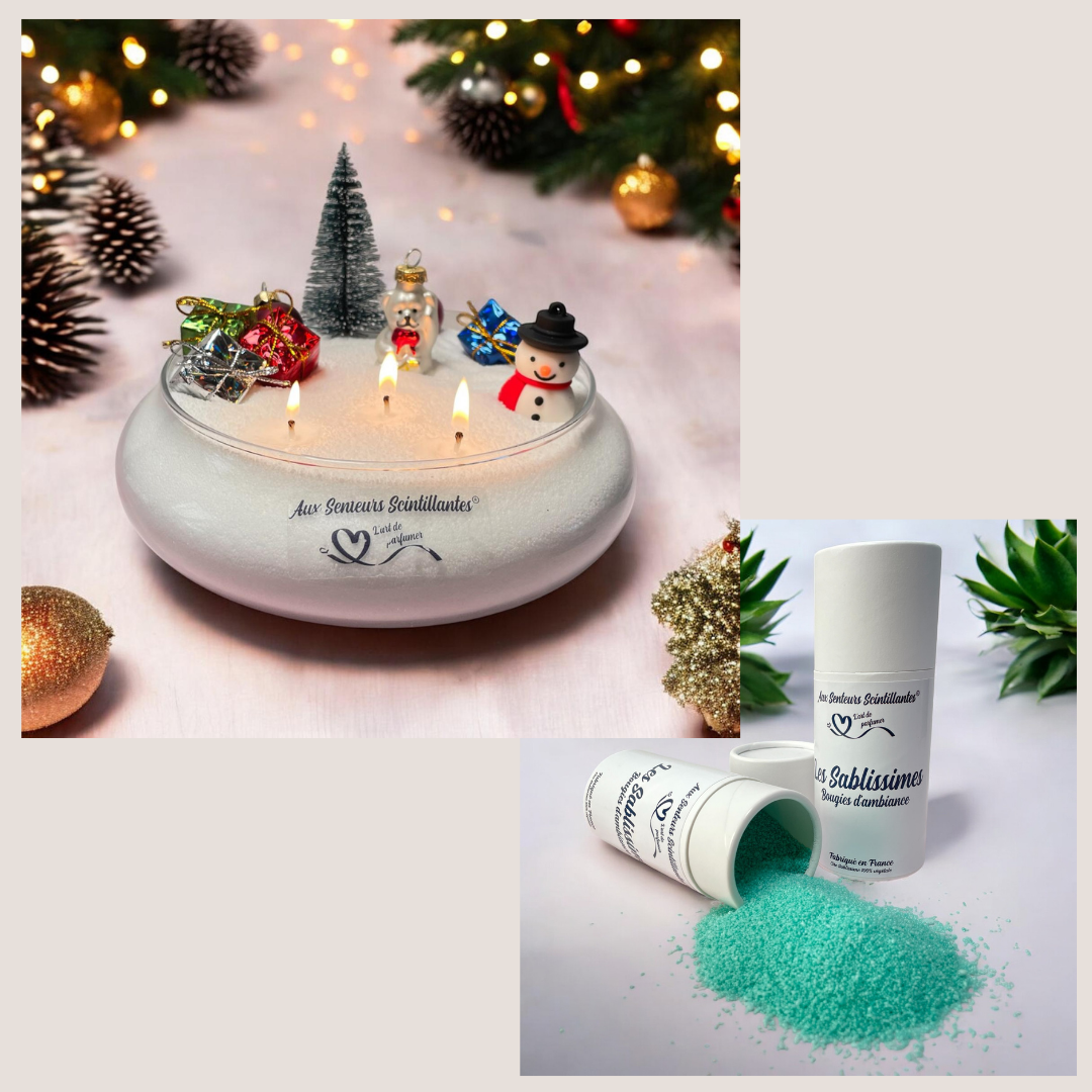 Coffret Sablissime BOUGIE DIY avec décoration de noël