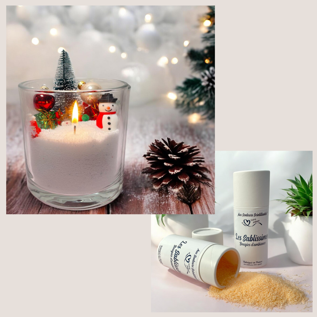 Coffret Sablissime BOUGIE DIY avec décoration de noël