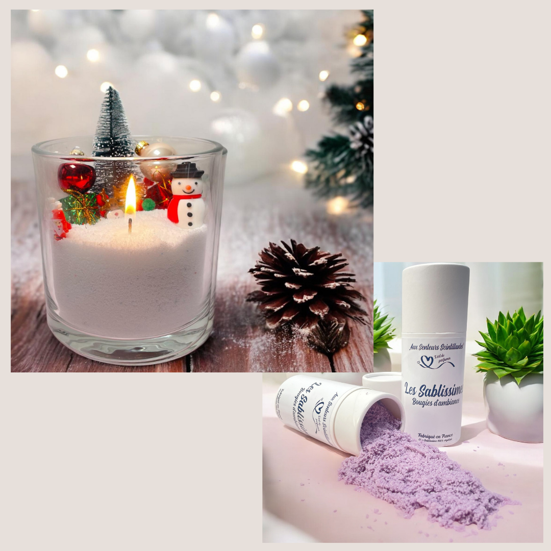 Coffret Sablissime BOUGIE DIY avec décoration de noël