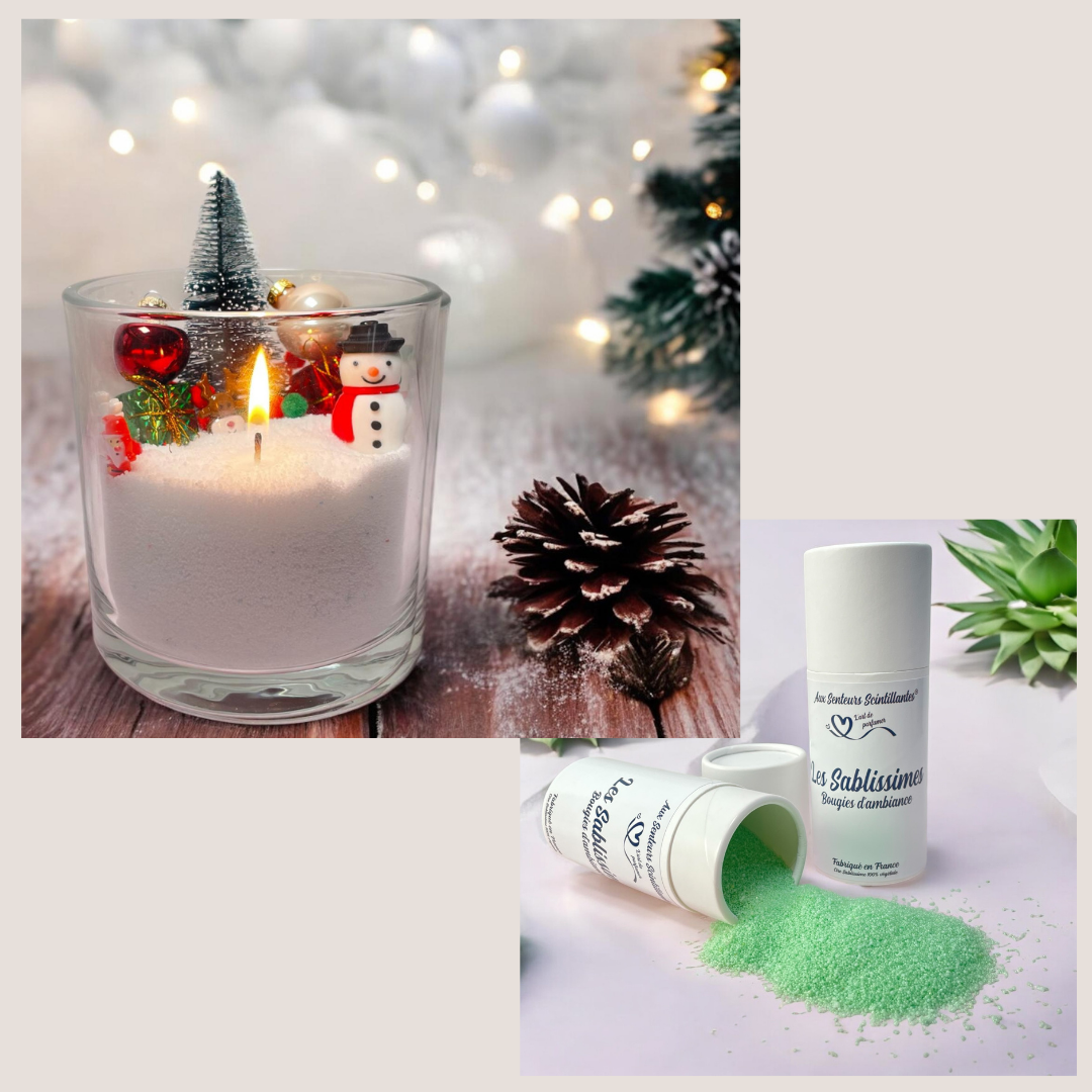 Coffret Sablissime BOUGIE DIY avec décoration de noël