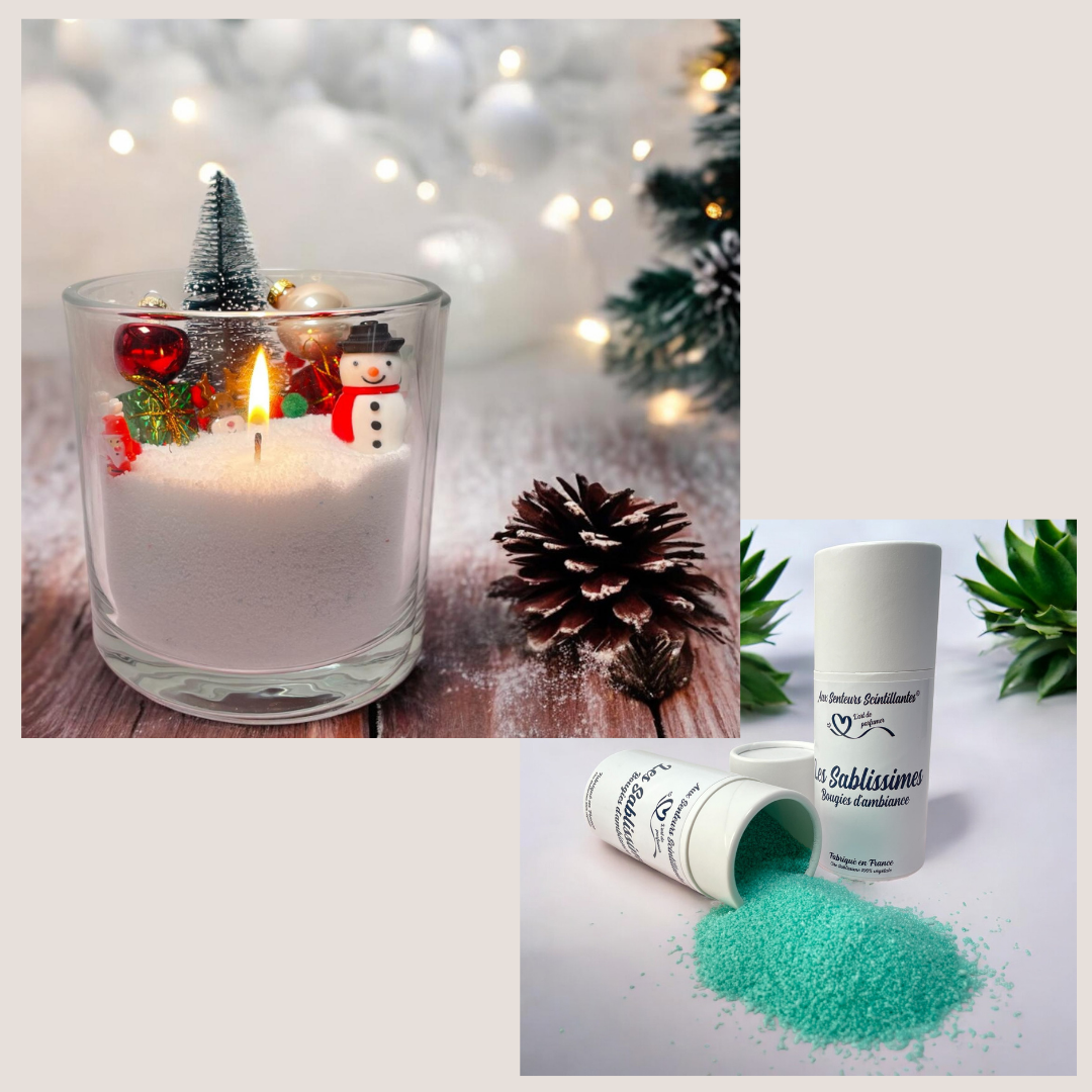 Coffret Sablissime BOUGIE DIY avec décoration de noël