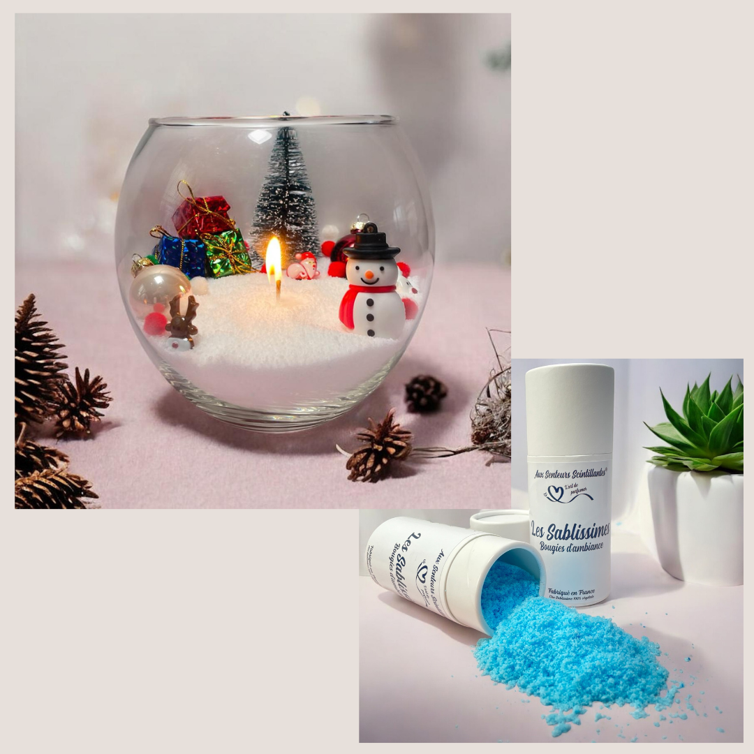 Coffret Sablissime BOUGIE DIY avec décoration de noël