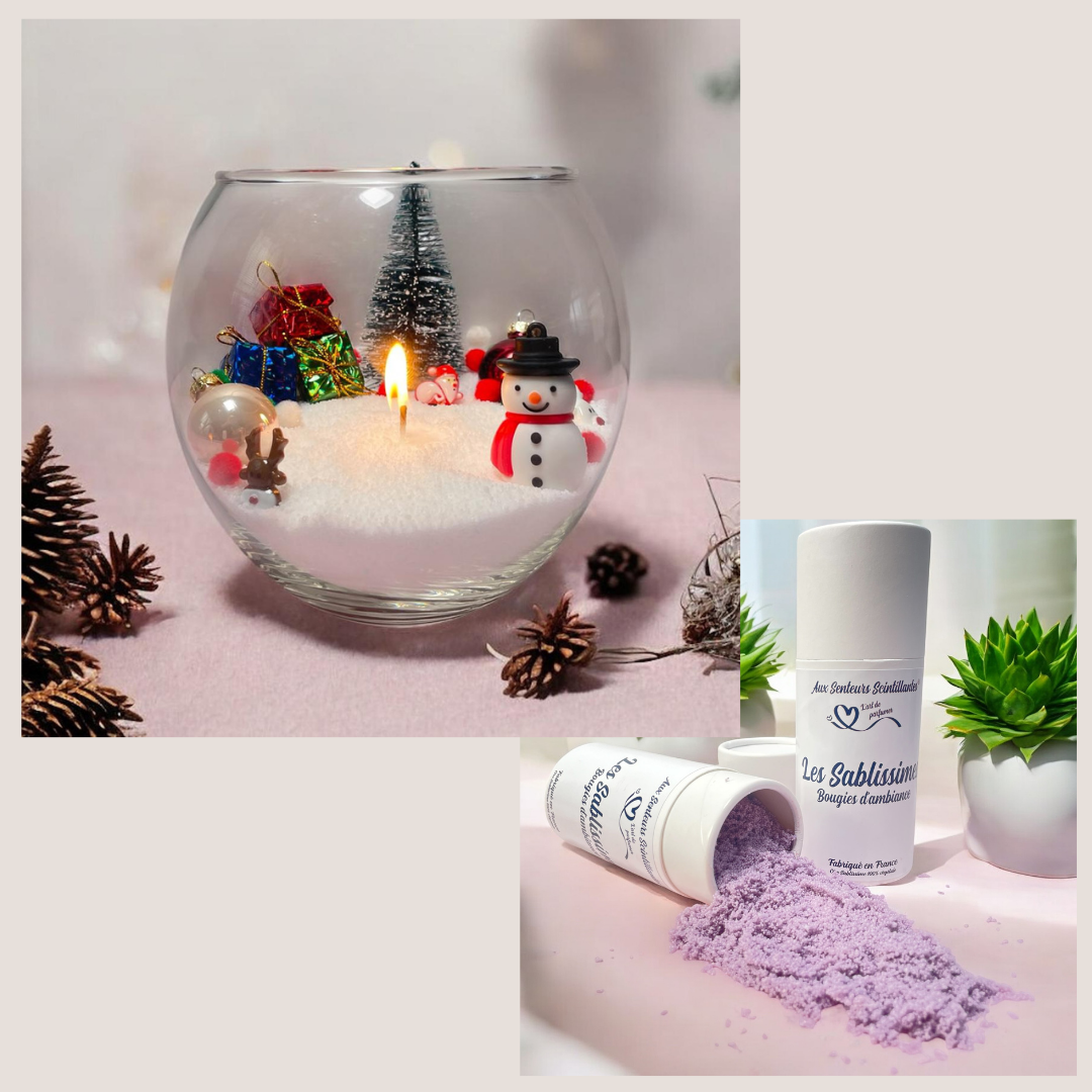 Coffret Sablissime BOUGIE DIY avec décoration de noël