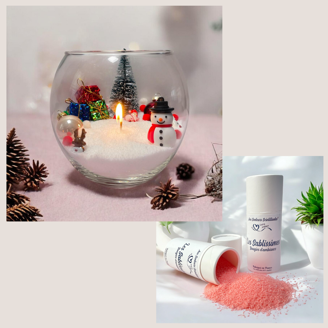 Coffret Sablissime BOUGIE DIY avec décoration de noël