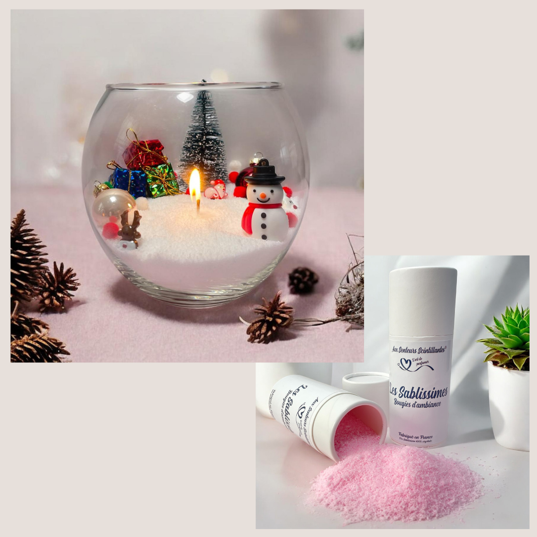 Coffret Sablissime BOUGIE DIY avec décoration de noël