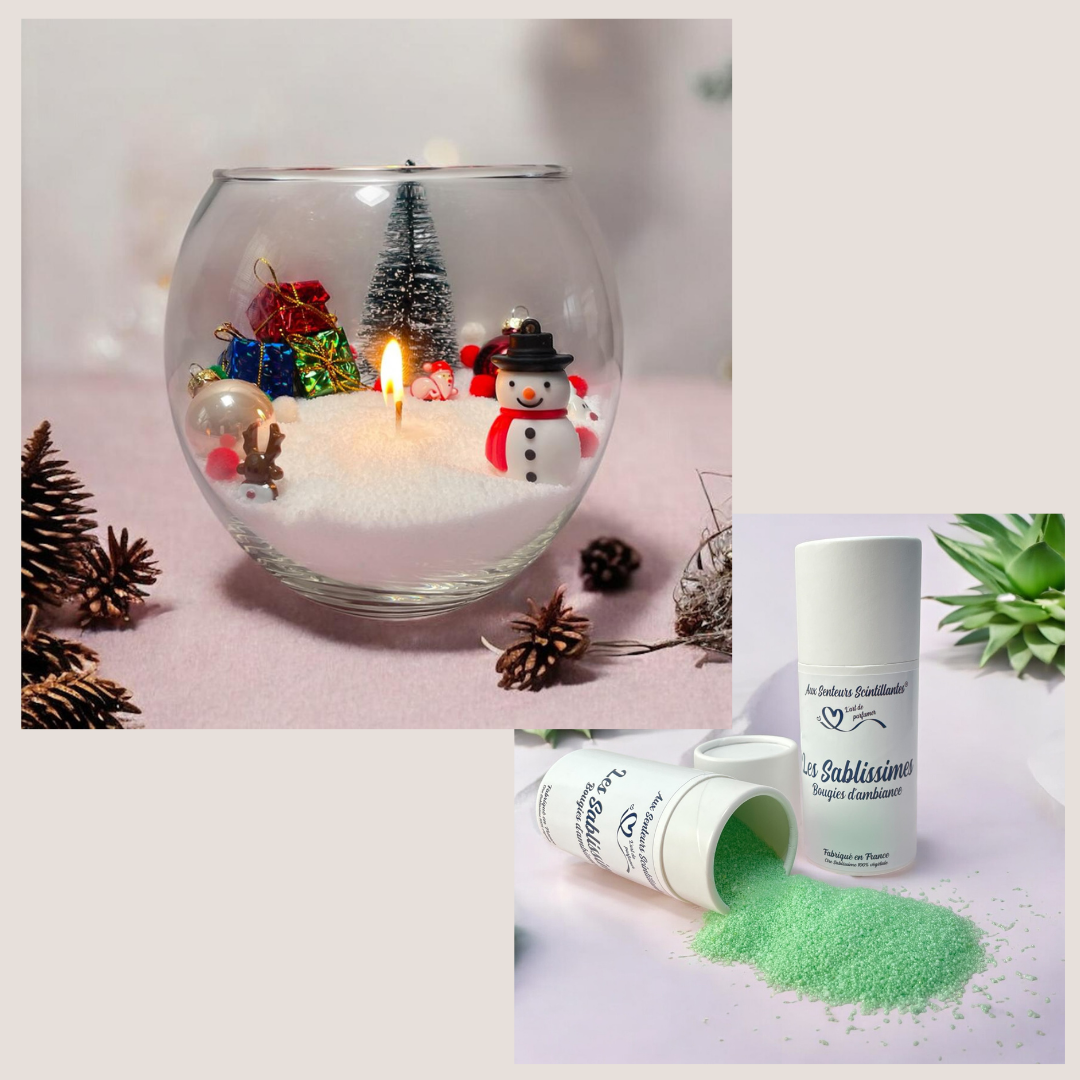 Coffret Sablissime BOUGIE DIY avec décoration de noël