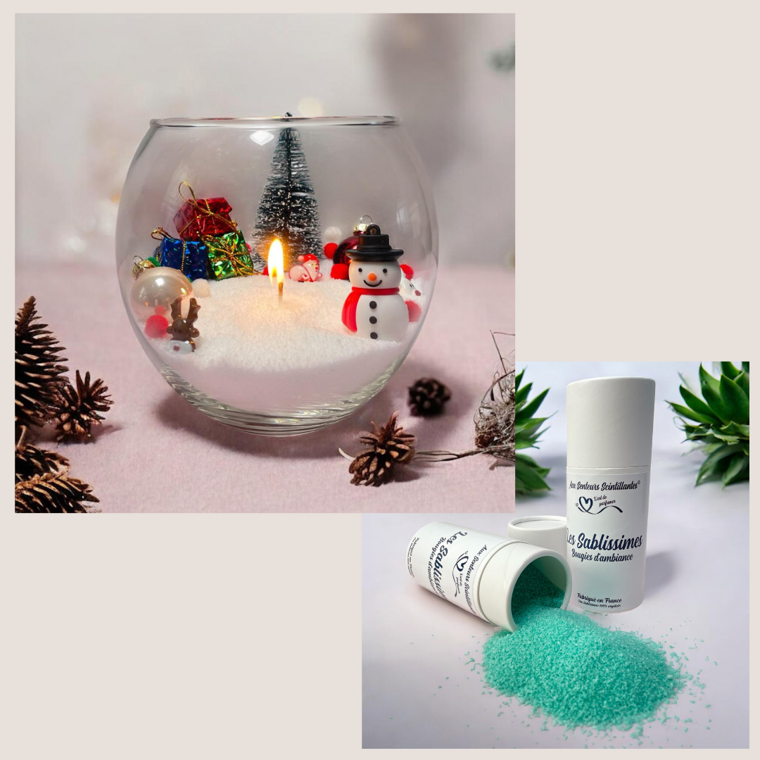 Coffret Sablissime BOUGIE DIY avec décoration de noël