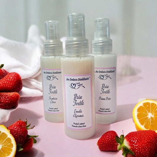 "Brise Textile Magique parfum fruitée : Fraîcheur Instantanée et Longue Durée"