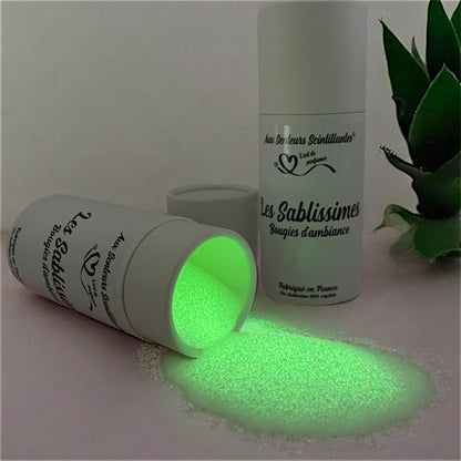 Bougie DIY phosphorescente Sablissime – blanche – brille dans le noir – parfumée artisanale
